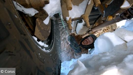 Lastbilschaufförer på småvägar